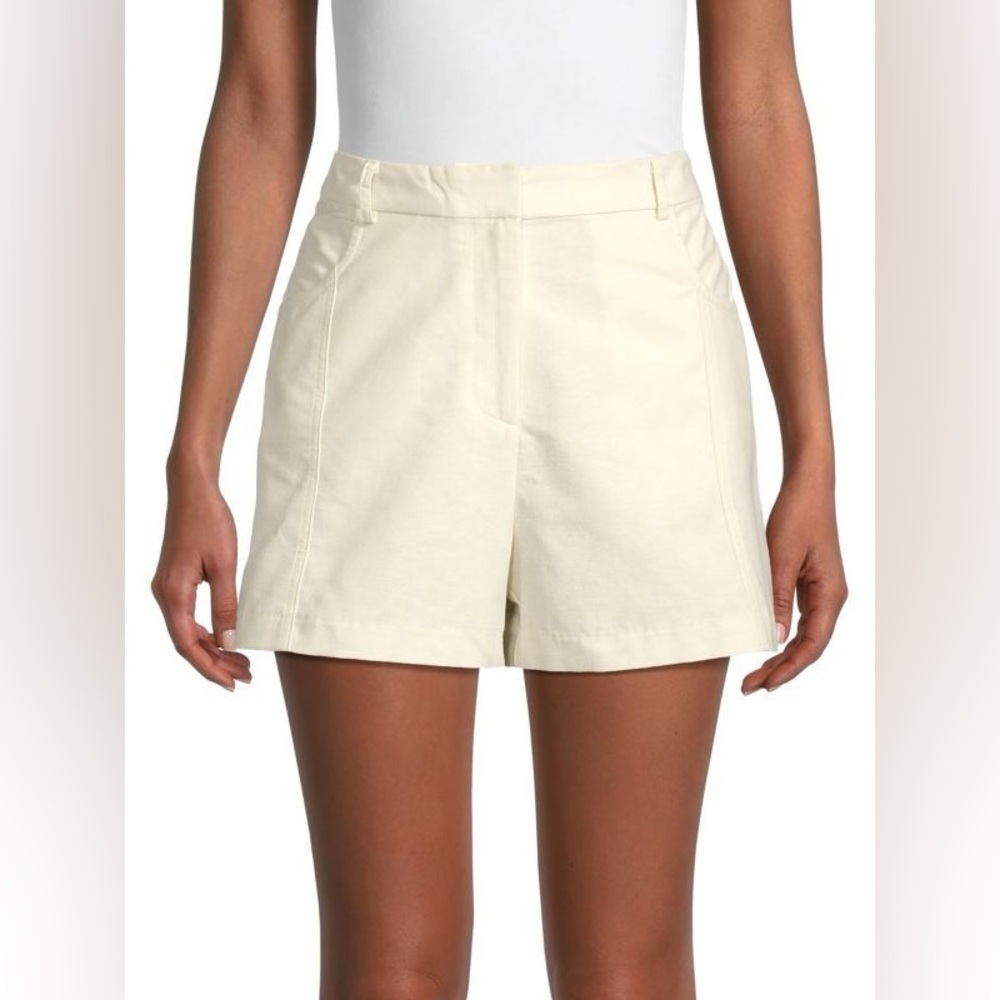 BCBGMaxAzria | Solid-Hued A-Line Shorts, Off-White, Size: XS